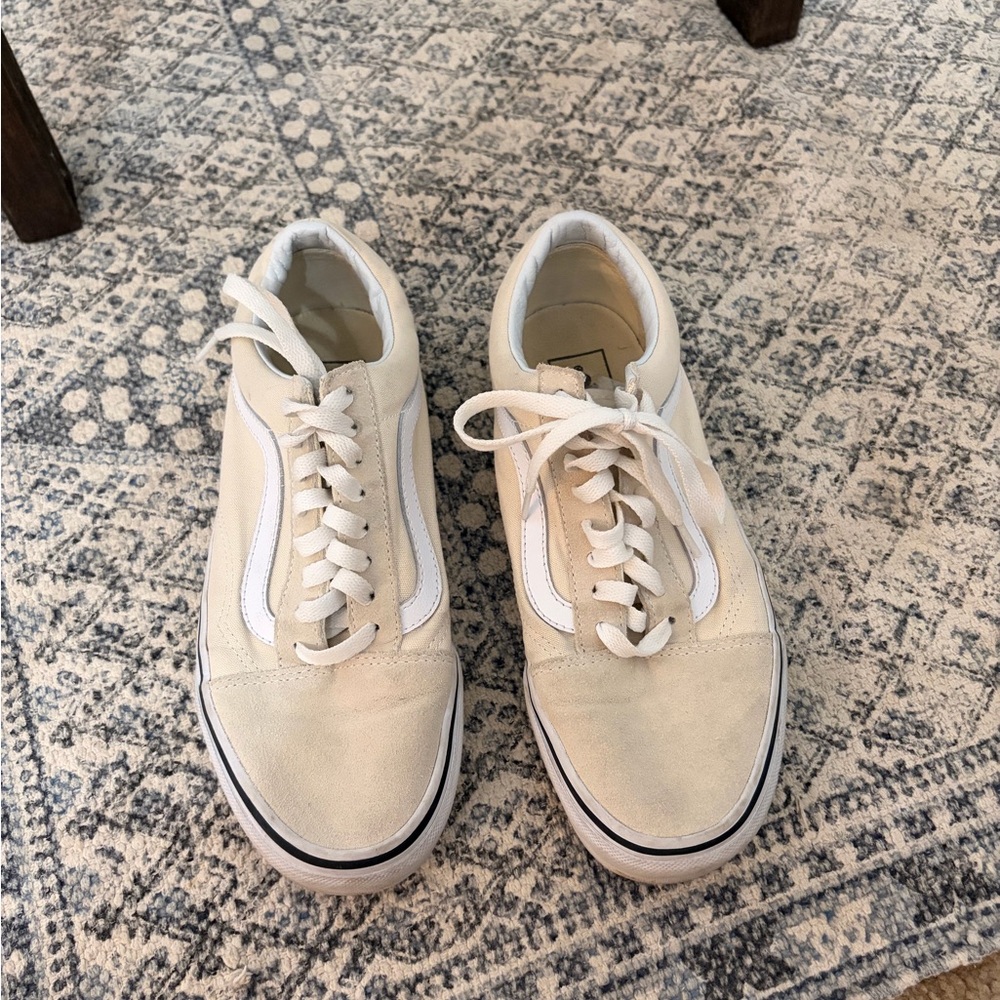 Vans Cream and White Women's Sneakers